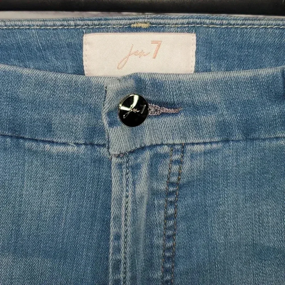 7 For All Mankind Jen 7 Slim Straight Leg Sculpting Jeans Medium Wash Size 16 - Picture 7 of 13